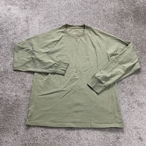 M & M Other - Everlane Basic Crew Neck T-Shirt Mens Medium Green Long Sleeve Cotton Casual Tee